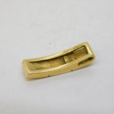 9ct Yellow Gold & Mother of Pearl Drop Pendant Vintage London c1990s