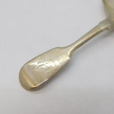 Victorian Sterling Silver Fiddle Pattern Tea Caddy Spoon Antique 1843 London