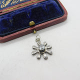 Sterling Silver Paste Set Splatter Charm Pendant Vintage c1970