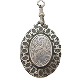 Aesthetic Movement Victorian Sterling Silver Sweetheart Locket Antique