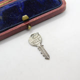Sterling Silver Yale Key Charm Pendant Vintage c1970