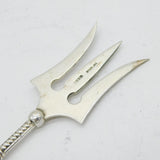 New Zealand Sterling Silver Nephrite Jade 'Kia Ora' Cake Fork Antique c1890