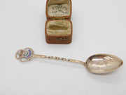 Sterling Silver Enamel Windermere Souvenir Spoon 1921 Antique Art Deco
