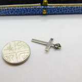 Sterling Silver Cross or Crucifix Charm Pendant Vintage c1970