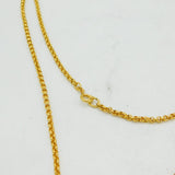 Amerikaner Gold Plated Amethyst Set Cable Link Pendant Necklace Vintage