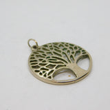 Sterling Silver Tree Of Life Circle Pendant Contemporary c2000s