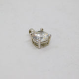 Sterling Silver Minimalist Round CZ Charm Pendant Contemporary c2000s