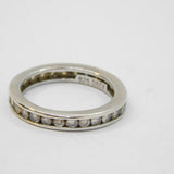 Sterling Silver Paste Set Eternity Band Ring Vintage c1970 Size L