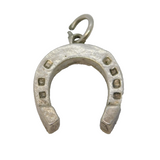 Sterling Silver Lucky Horseshoe Charm Pendant Vintage c1970