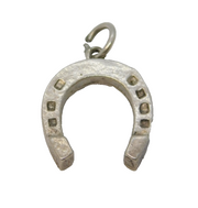 Sterling Silver Lucky Horseshoe Charm Pendant Vintage c1970