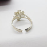 Sterling Silver Filigree Rose Ring Vintage c1970 Open Band