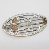 Sterling Silver Rennie Mackintosh Style Floral Brooch Pin Vintage c2000 London
