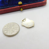 Sterling Silver and Enamel Oslo Travel Shield Charm Pendant Vintage c1970