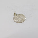 Sterling Silver St Christopher Travel Round Charm Pendant Vintage c1970