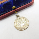 Sterling Silver St Christopher Charm Pendant Vintage c1970