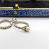 Sterling Silver Wedding & Engagement Ring Charm Pendant Vintage c1970