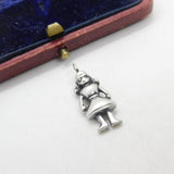 Sterling Silver Little Girl Charm Pendant Vintage c1970