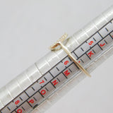 Sterling Silver Sparkling CZ Circle Modernist Ring Contemporary c2010 Size L