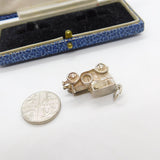 Sterling Silver Traditional Motor Car Charm Pendant Vintage c1970