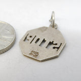 Sterling Silver 'I'll Never STOP Loving You' Charm Pendant Vintage c1970