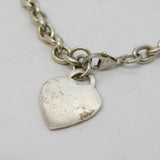 Sterling Silver Chunky Cable Link Chain Bracelet Vintage c1970 19cm Length