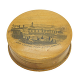 Victorian Mauchline Ware Pier, Margate Treen Snuff Box Antique c1890s