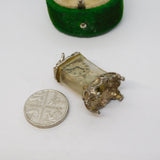 Sterling Silver Cased Clock by Nuvo Charm Pendant Vintage c1970