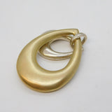 Carrick Jewellery Sterling Silver Gilt Large Double Drop Pendant Vintage