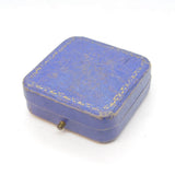 Art Deco Blue Tooled Leather Jewellery Box Harrogate Antique c1920s