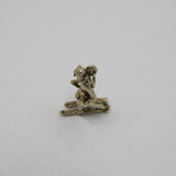 Sterling Silver Skiier Skiing Charm Pendant Vintage c1970
