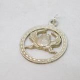 Sterling Silver Cancer the Crab Charm Pendant Vintage c1970