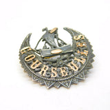 French Steel & Rose Gold 'Courseulles' Souvenir Brooch Antique 1911 Art Deco