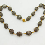 Georgian 22ct Yellow Gold & Woven Hair Mourning Necklace Antique c1790s