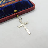 Sterling Silver Crucifix Charm Pendant Vintage c1970