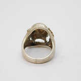 Sterling Silver Chunky Skull Biker Style Ring Vintage c1970 Size Q