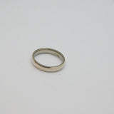 Sterling Silver 4mm Wide Plain Wedding Band Ring Modern c1990 Size R