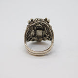 Sterling Silver Chunky Mythical Creature Statement Ring Vintage c1970 Size P 1/2