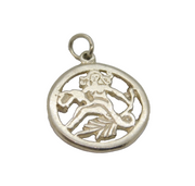 Sterling Silver Virgo Horoscope Symbol Charm Pendant Vintage c1970