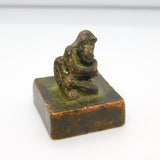 Victorian Chinese Cast Bronze Monkey Form Desk Seal Stamp Antique c1860