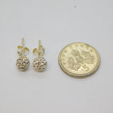Pair of Sterling Silver Glitterball Stud Earrings Vintage c1970