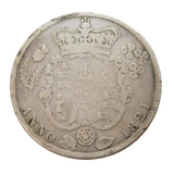 King George IV .925 Silver Half Crown Coin Antique 1821 Fair/Fine Condition