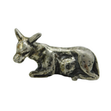Cast Italian Small Sterling Silver Donkey Figurine Ornament Vintage c1990s