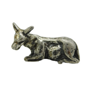 Cast Italian Small Sterling Silver Donkey Figurine Ornament Vintage c1990s