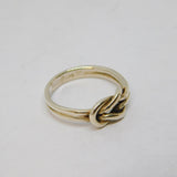 Sterling Silver Studio Style Knot Buckle Design Dress Ring Vintage c1970 Size M