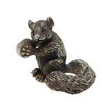 Cast Sterling Silver Squirrel with Nut Figurine Ornament Vintage 2001 London