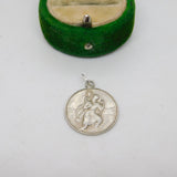 Sterling Silver St Christopher Travel Charm Pendant Vintage c1970