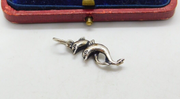 Sterling Silver Dolphin Duo Charm Pendant Vintage c1970