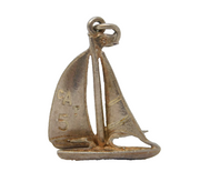 Sterling Silver Catamaran Sailing Yacht Charm Pendant Vintage c1970s