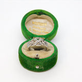 Sterling Silver Celtic Knot Style Open Back Ring Vintage c1970 Size I 1/2