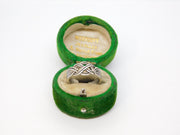 Sterling Silver Celtic Knot Style Open Back Ring Vintage c1970 Size I 1/2